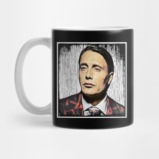 Hannibal Red Eyes with Drip Paint Background Coffee Cup Only Mug